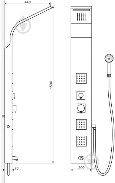 Гидромассажная панель Excellent More ARAC.ML9304E - фото 3