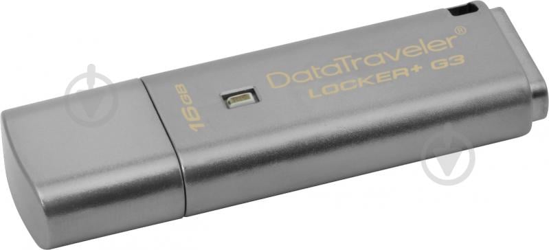 Флеш-память USB Kingston DataTraveler Locker+ G3 16 ГБ USB 3.0 grey (DTLPG3/16GB) - фото 2