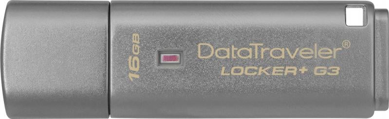 Флеш-память USB Kingston DataTraveler Locker+ G3 16 ГБ USB 3.0 grey (DTLPG3/16GB) - фото 4