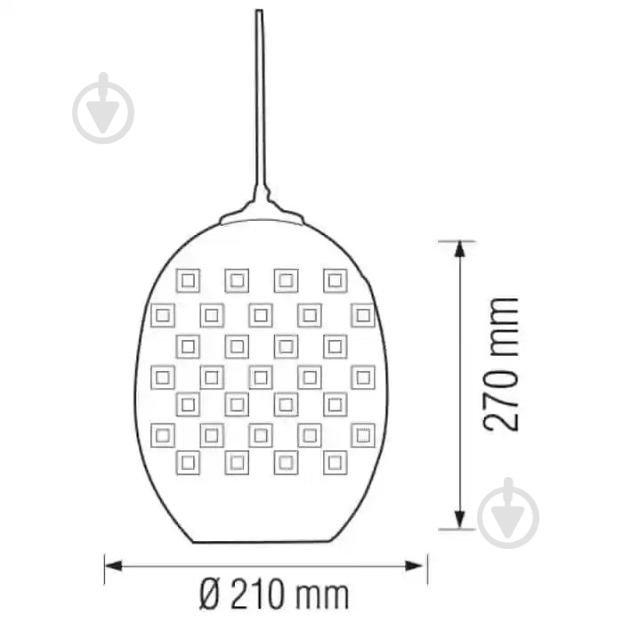 Светильник подвесной HOROZ ELECTRIC Spectrum 1x60 Вт E27 хром 021-005-0002-010 - фото 2