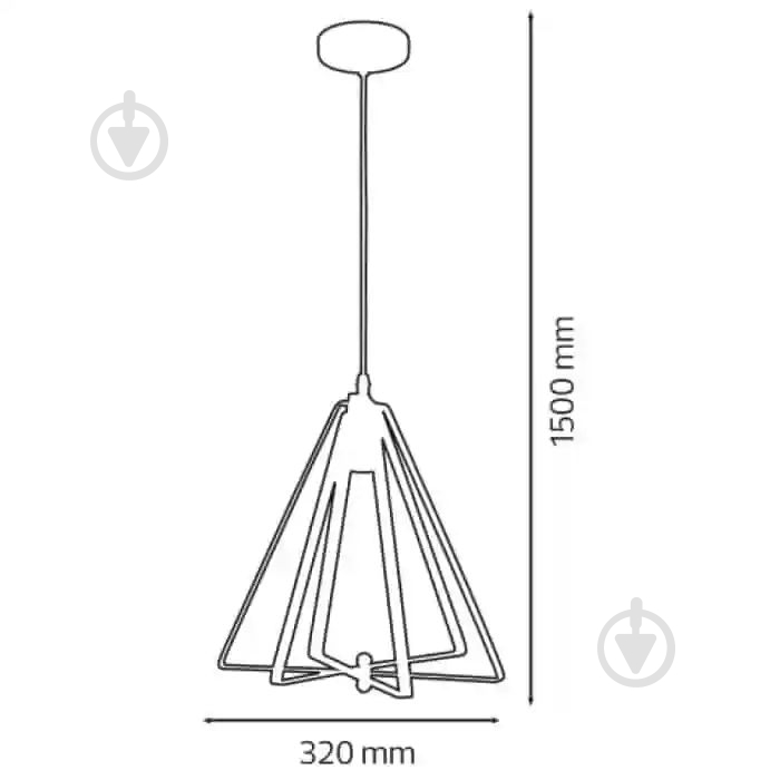 Светильник подвесной HOROZ ELECTRIC Maxwell 1x60 Вт E27 черный 021-012-0001-010 - фото 2