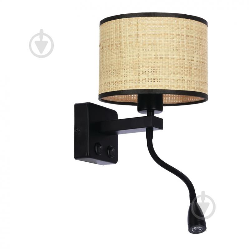 Бра Candellux POLO 2x40 Вт E27 чорний/бежевий 21-27641 - фото 1