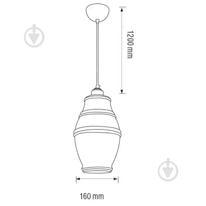 Світильник підвісний HOROZ ELECTRIC Element-1 1x60 Вт E27 бурштиновий 021-015-0001-020 - фото 2