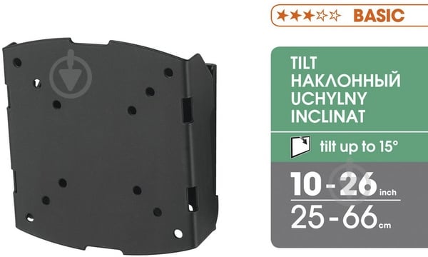 Крепление для телевизора Vogels M40010B наклонные 12"-26" черный - фото 3