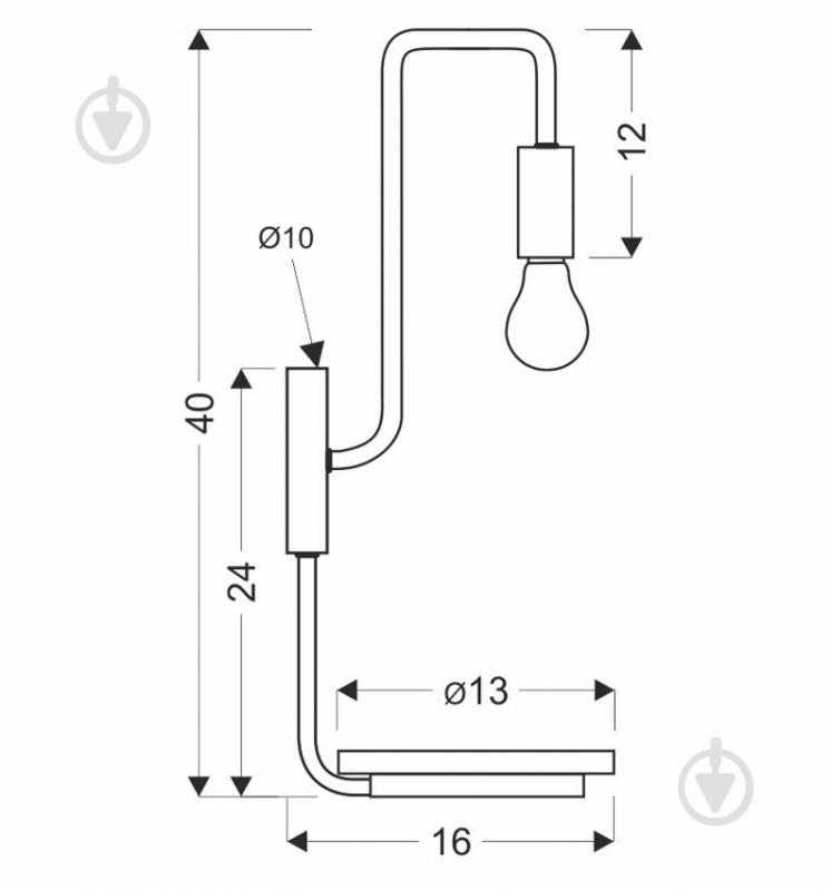 Бра Candellux Bipi 1x40 Вт E14 черный/золото/бежевый 21-76847 - фото 2