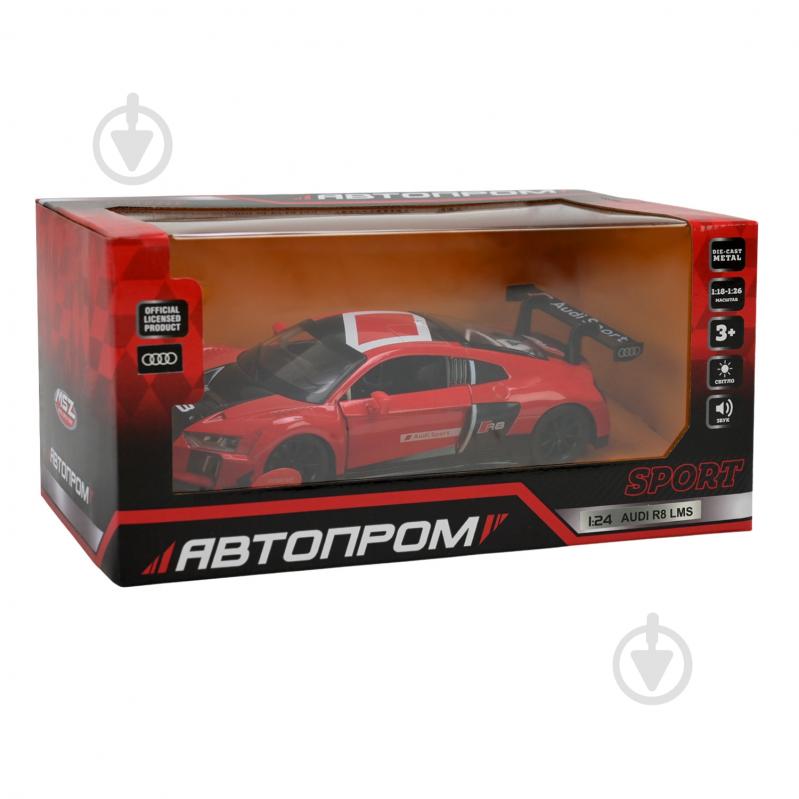 Автомодель Автопром 1:24 Audi R8 LMS 68262A - фото 6 Автомодель Автопром 1:24 Audi R8 LMS 68262A - фото 6