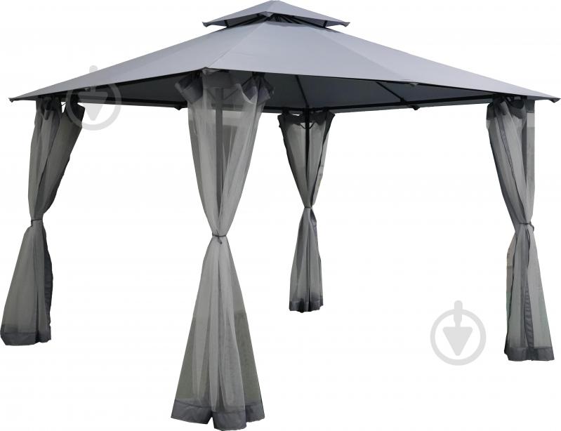 Павильон садовый Indigo с москитной сеткой 3х3 м DU168-20 серый - фото 2 Павильон садовый Indigo с москитной сеткой 3х3 м DU168-20 серый - фото 2