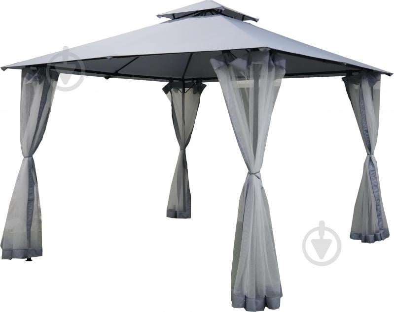 Павильон садовый Indigo с москитной сеткой 3х3 м DU168-20 серый - фото 3 Павильон садовый Indigo с москитной сеткой 3х3 м DU168-20 серый - фото 3