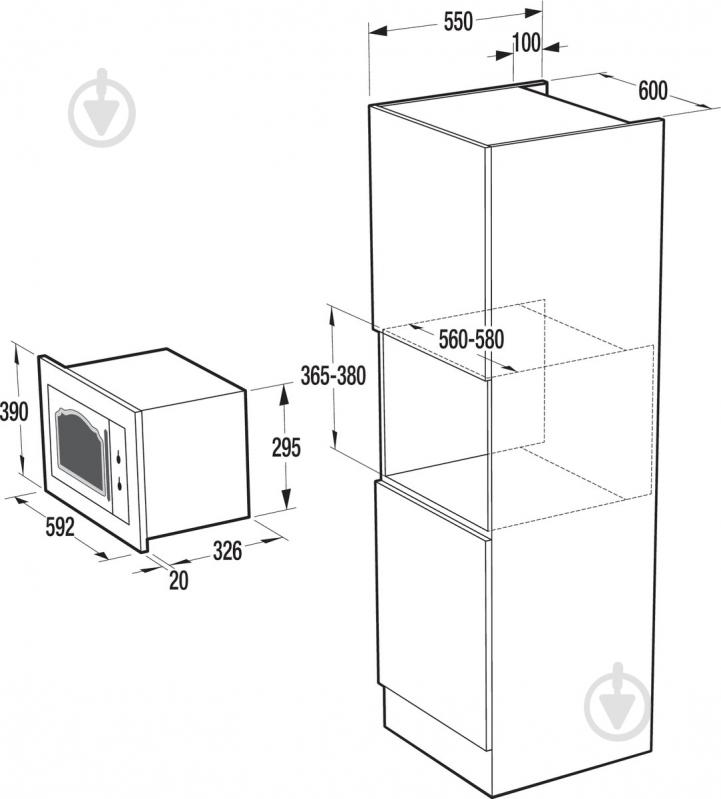 Встраиваемая микроволновая печь Gorenje BM 235 CLI - фото 2