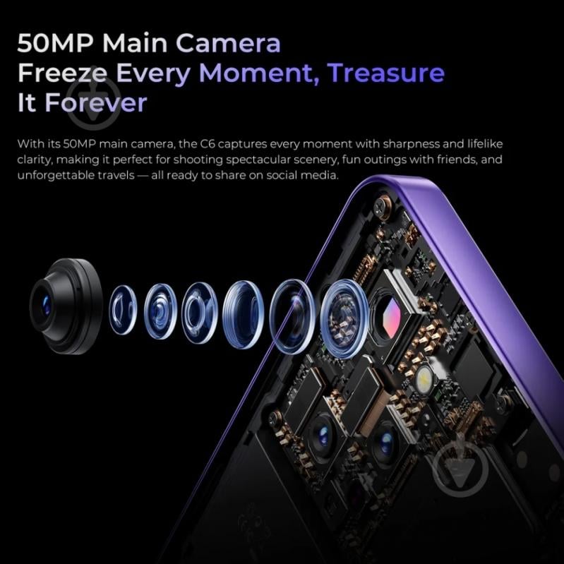 Смартфон Oukitel C6 5G 12/512GB purple (C6_5G_12_512_PL) - фото 9