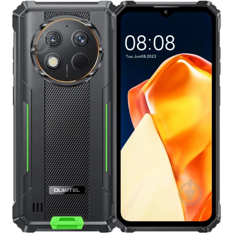 Смартфон Oukitel G1 6/256GB black/green (G1_GN) - фото 1 Смартфон Oukitel G1 6/256GB black/green (G1_GN) - фото 1
