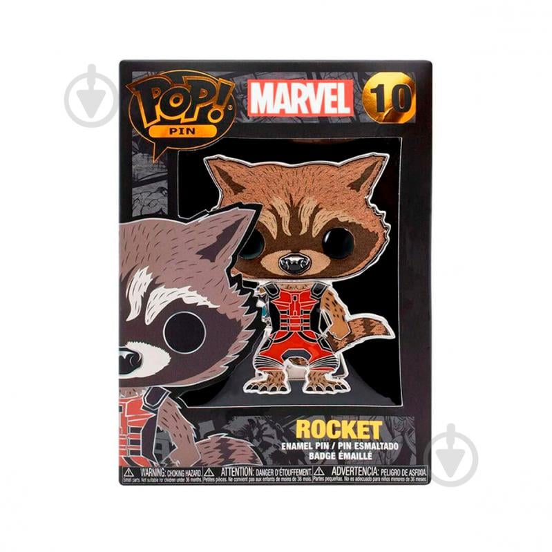 Фигурка Funko Pop! Пин серии Marvel Енот Ракета MVPP0011 - фото 1