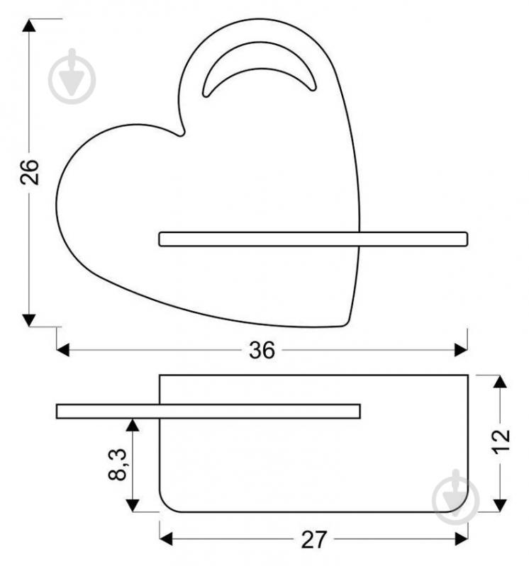 Світильник настінний Candellux HEART 1x5 Вт бежевий/синій 21-84576 - фото 2