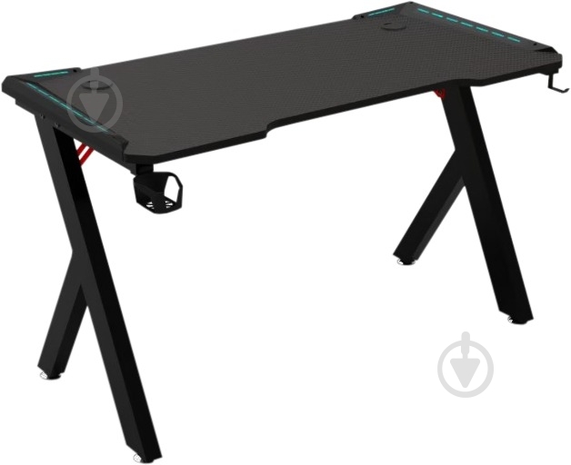 Стіл комп'ютерний GT Racer T-1426 (140x60x73) Black - фото 1 Стіл комп'ютерний GT Racer T-1426 (140x60x73) Black - фото 1