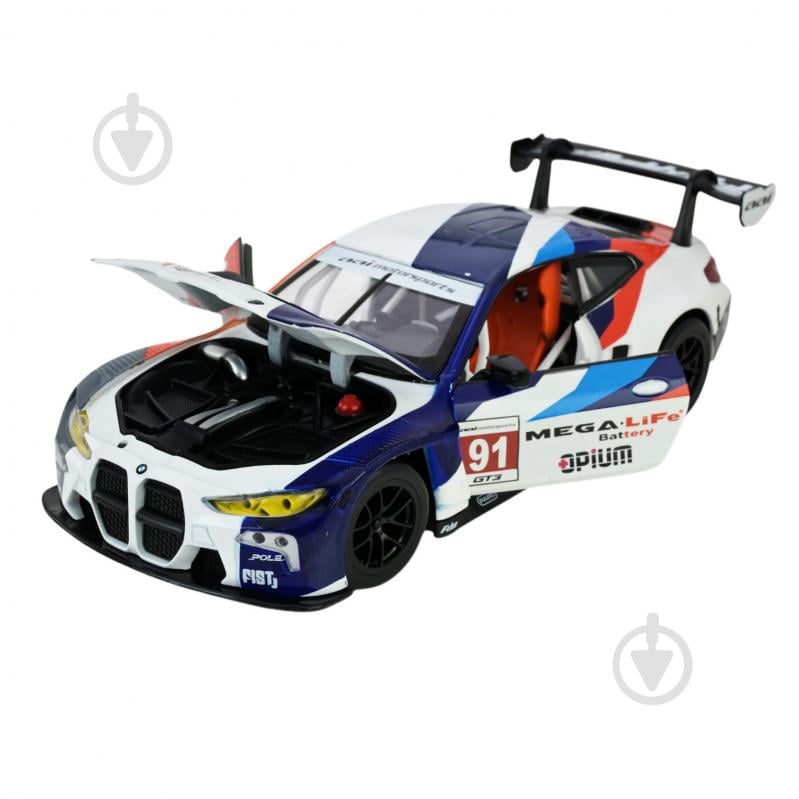 Автомодель Автопром 1:24 BMW M4 GT3 68282A(B) - фото 3 Автомодель Автопром 1:24 BMW M4 GT3 68282A(B) - фото 3