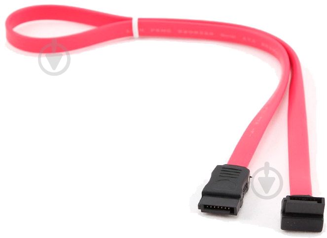 Кабель Cablexpert SATA 0,5 м червоний (CC-SATA-DATA90) з кутовим роз'ємом - фото 2