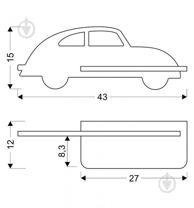 Светильник настенный Candellux CAR 1x5 Вт бежевый/серый 21-85061 - фото 2