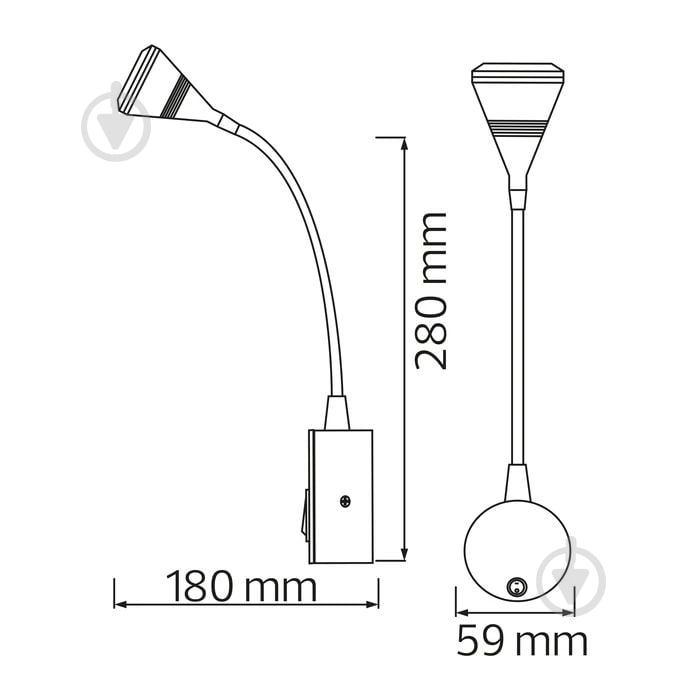 Подсветка для картин HOROZ ELECTRIC KUGU 4200 К серебряный 040-006-0003-010 - фото 2