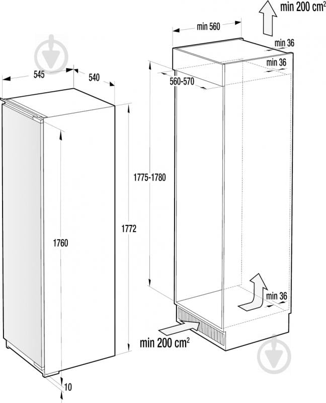 Встраиваемый холодильник Gorenje RI2181A1 - фото 4