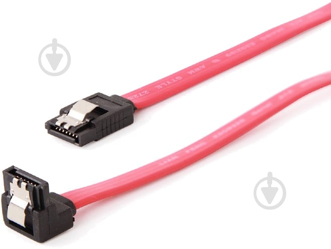 Кабель компьютерный внутренний Cablexpert SATA 0,5 м (CC-SATAM-DATA90) угловой SATA III - фото 1