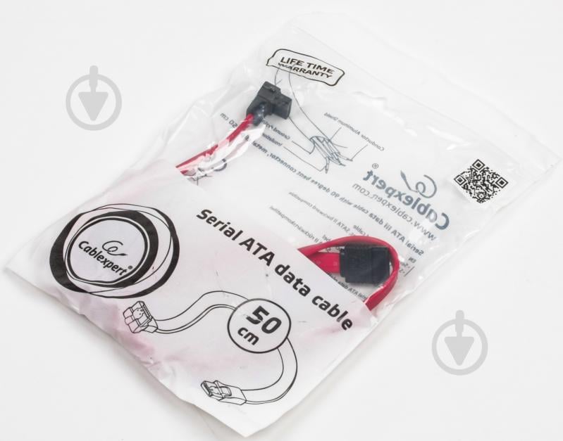 Кабель компьютерный внутренний Cablexpert SATA 0,5 м (CC-SATAM-DATA90) угловой SATA III - фото 3