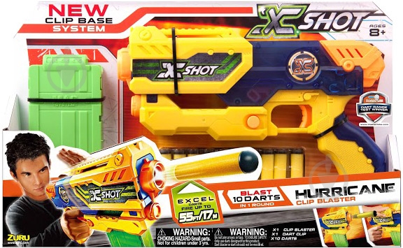 Бластер Zuru X-Shot Small Hurricane 3693 - фото 1 Бластер Zuru X-Shot Small Hurricane 3693 - фото 1