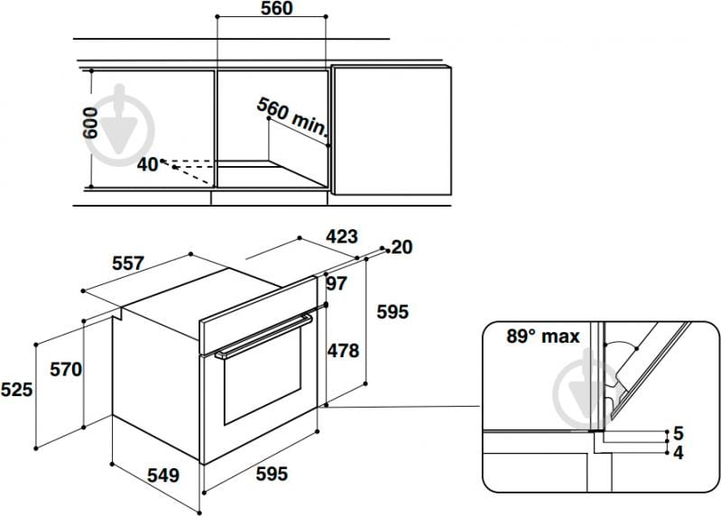 Электрический духовой шкаф indesit ifw 6530 bl