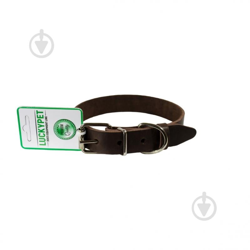 Нашийник Lucky Pet шкіра 3,0/41-51 коричневий - фото 1 Нашийник Lucky Pet шкіра 3,0/41-51 коричневий - фото 1