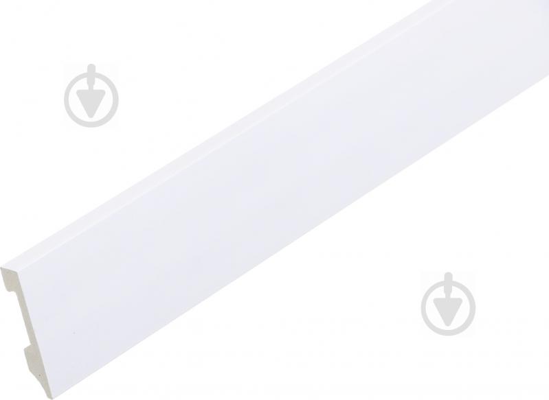 ᐉ Плінтус дюрополімер King Floor JC885W1 білий 2000х80х15 мм • Краща