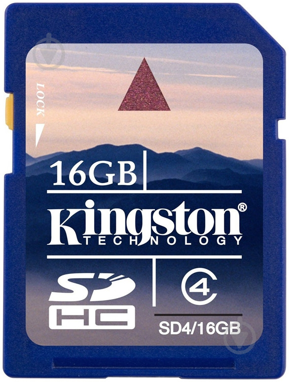 Карта памяти Kingston SDHC 16GB Сlass 4 (SD4/16GB) - фото 1