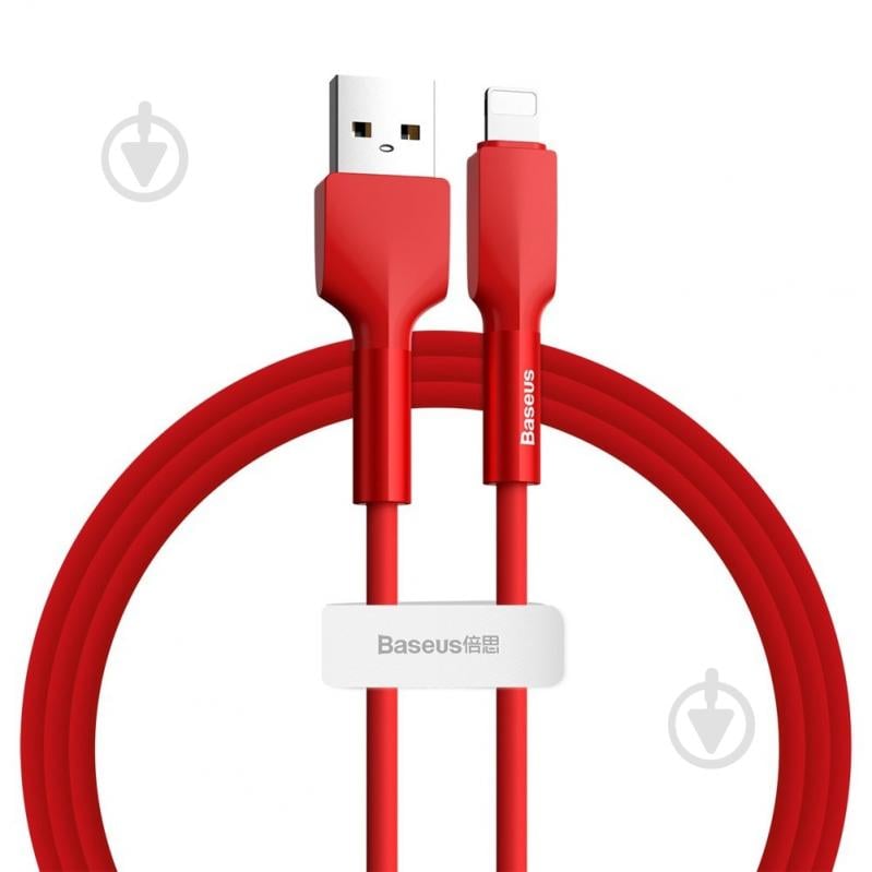Кабель BASEUS Silica Gel Cable USB for IP 1 м красный (CALGJ-09) - фото 1 Кабель BASEUS Silica Gel Cable USB for IP 1 м красный (CALGJ-09) - фото 1