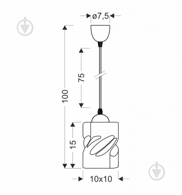 Люстра подвесная Candellux Felis 1x60 Вт E27 черный 31-00156 - фото 4