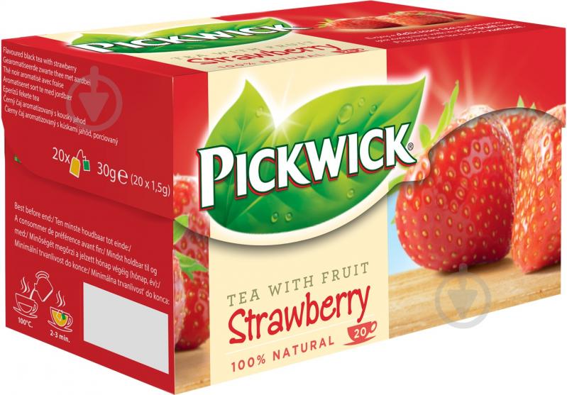 Чай чорний Pickwick Strawberry 20 шт. 30 г - фото 2