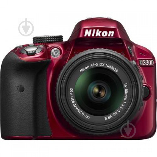 Фотоапарат Nikon D3300 Kit 18-55 VR AF-P red - фото 1