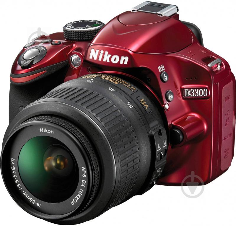 Фотоапарат Nikon D3300 Kit 18-55 VR AF-P red - фото 2