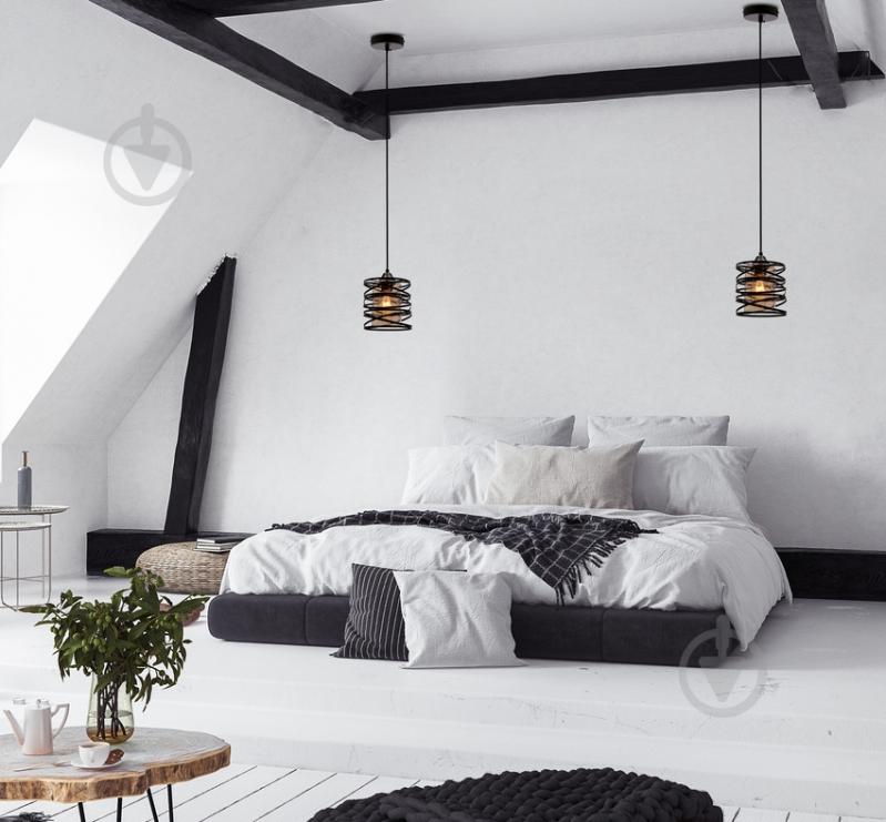 Люстра підвісна Candellux ELUNA 1x60 Вт E27 чорний 31-09548 - фото 5