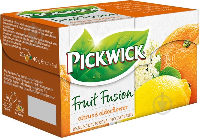 Чай фруктово-трав’яний Pickwick Fruit Fusion Citrus & Elderflower (цитрус та бузина) 20 шт. 40 г - фото 2