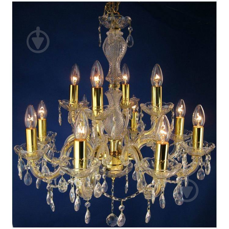 Люстра подвесная Candellux MARIA TERESA 12x40 Вт E14 золото/прозрачный 30-94608 - фото 2