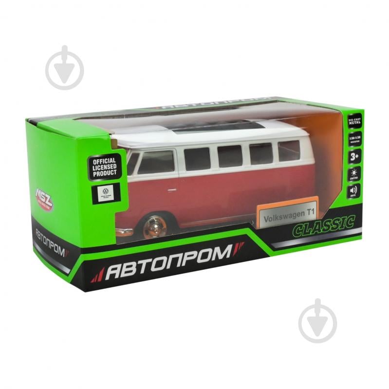 Автомодель Автопром 1:31 Volkswagen T1 68356 - фото 5 Автомодель Автопром 1:31 Volkswagen T1 68356 - фото 5