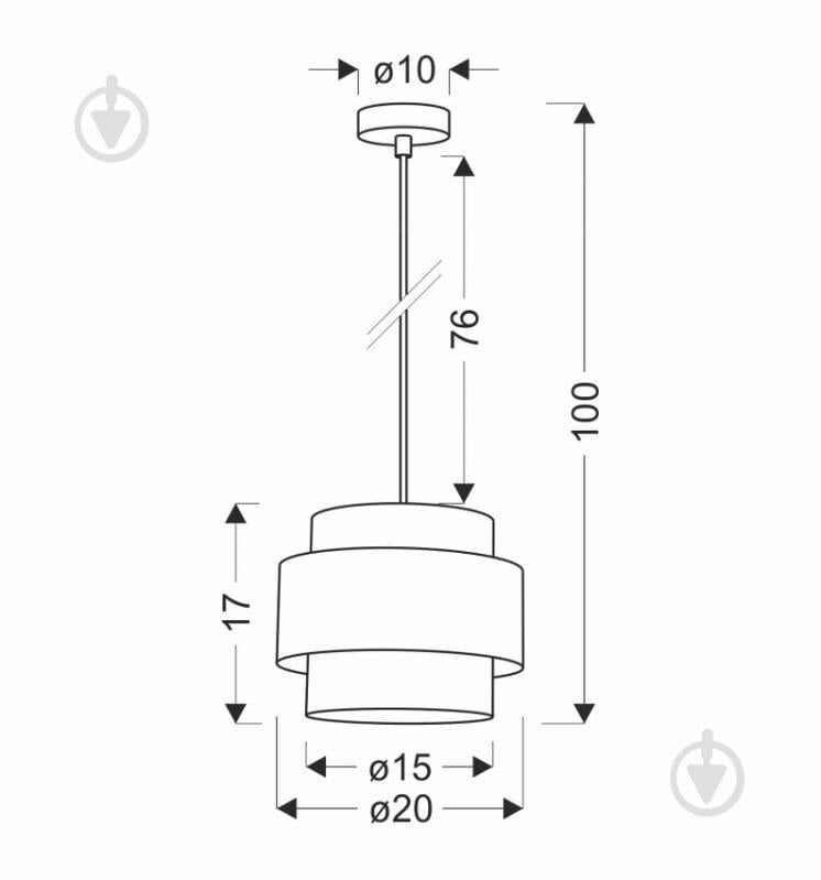 Люстра подвесная Candellux RATTAN 1x40 Вт E27 белый/бежевый/черный 31-18182 - фото 3