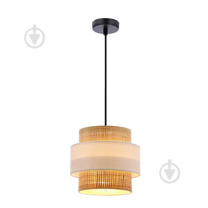 Люстра подвесная Candellux RATTAN 1x40 Вт E27 белый/бежевый/черный 31-18182 - фото 2