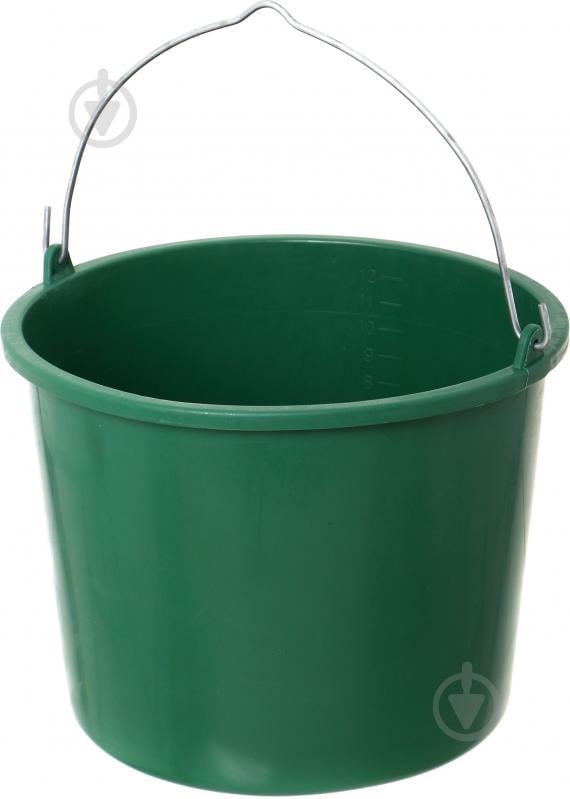 Ведро обычное пластиковое 20 л зеленый - фото 1 Ведро обычное пластиковое 20 л зеленый - фото 1