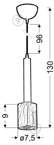 Люстра підвісна Candellux TANTAL 1x50 Вт GU10 коричневий/чорний 31-58782 - фото 2