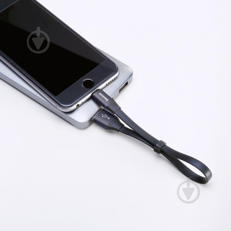Кабель BASEUS Nimble Lightning 2.0 A 0,23 м чорний (CALMBJ-B01) - фото 4 Кабель BASEUS Nimble Lightning 2.0 A 0,23 м чорний (CALMBJ-B01) - фото 4