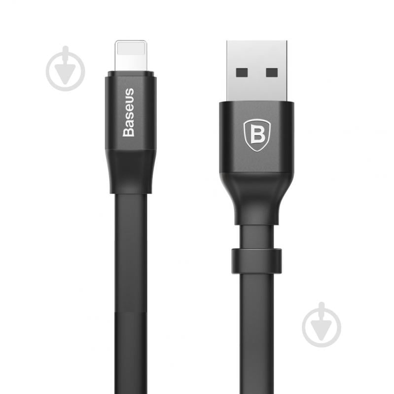 Кабель BASEUS Nimble Lightning 2.0 A 0,23 м чорний (CALMBJ-B01) - фото 2 Кабель BASEUS Nimble Lightning 2.0 A 0,23 м чорний (CALMBJ-B01) - фото 2