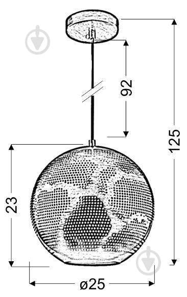 Люстра подвесная Candellux BENE 1x60 Вт E27 белый 31-70586 - фото 2