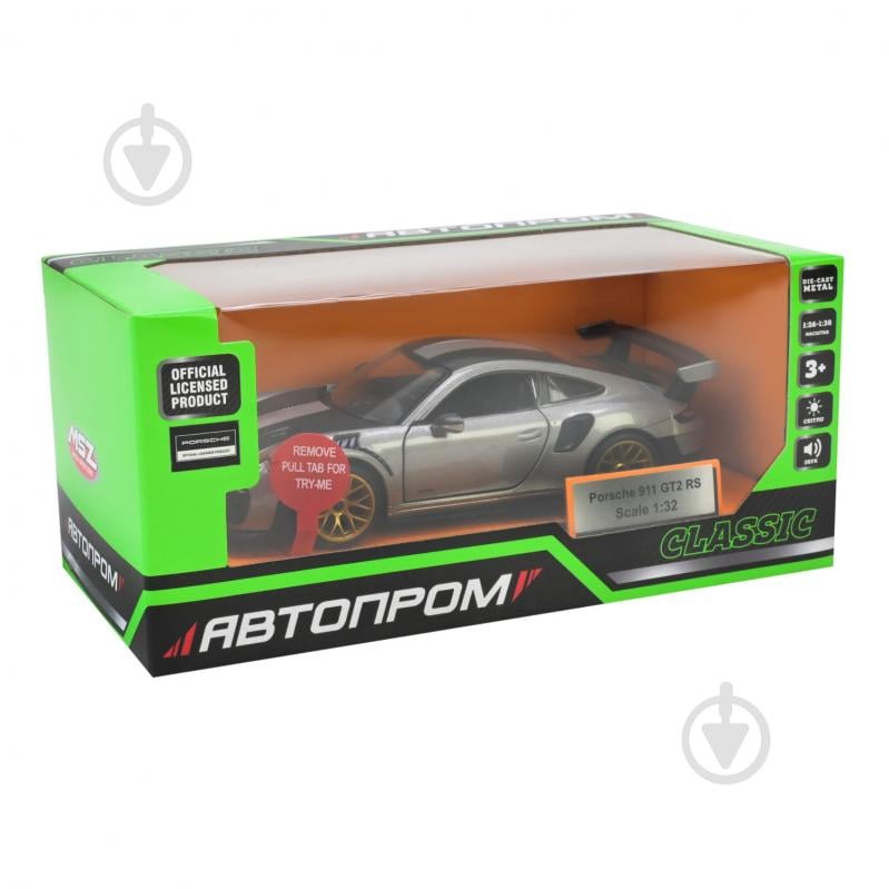 Автомодель Автопром 1:32 Porsche 911 GT2 RS 68705 - фото 5