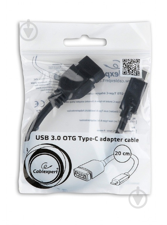 Кабель питания Cablexpert 0,2 м (A-OTG-CMAF3-01) OTG USB3.0, A-мама/Type-C - фото 2