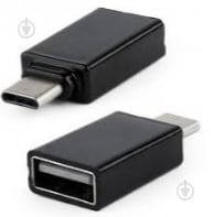 Адаптер Cablexpert чорний (A-USB2-CMAF-01) USB 2.0 Type C - USB AF - фото 1