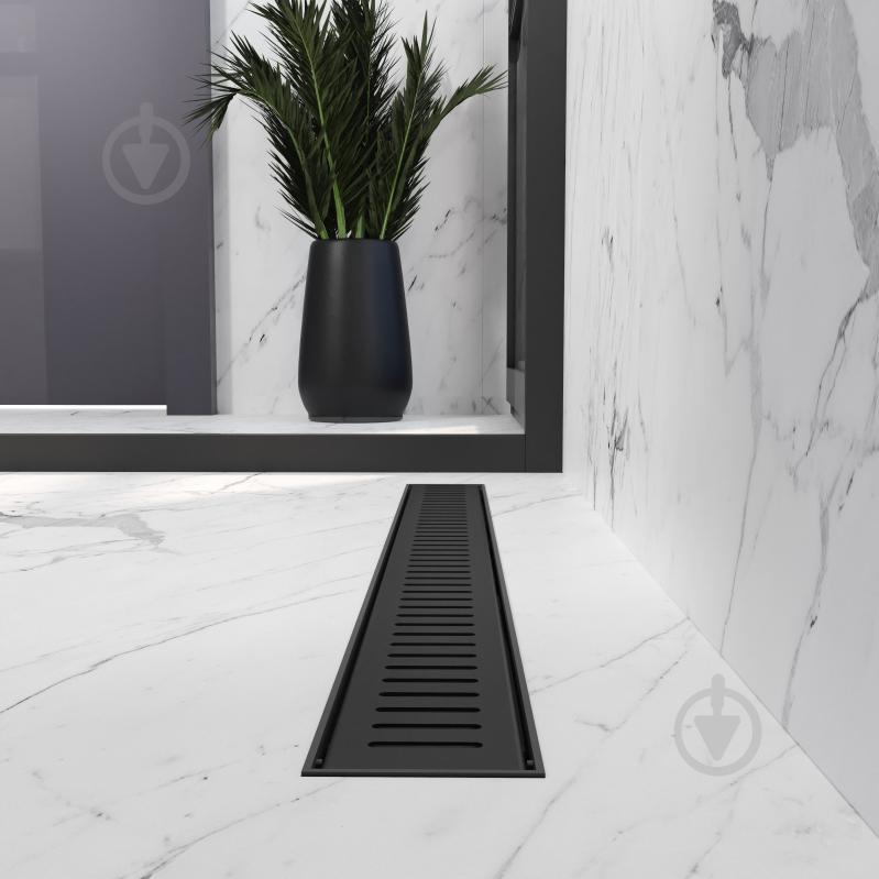 Душевой трап AQUA 70 см с решёткой Line matt black - фото 4 Душевой трап AQUA 70 см с решёткой Line matt black - фото 4